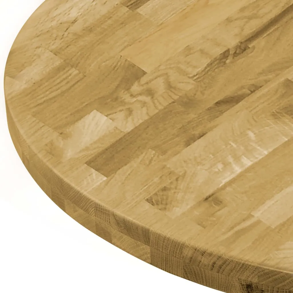 Table Top Solid Oak Wood Round 44 mm 400 mm