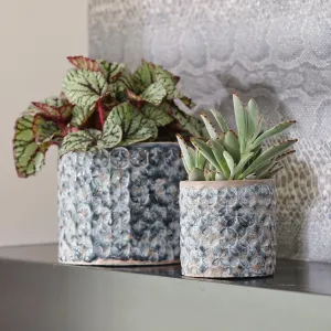 Terni Planter Denim Indoor Ceramic 18cm Pot