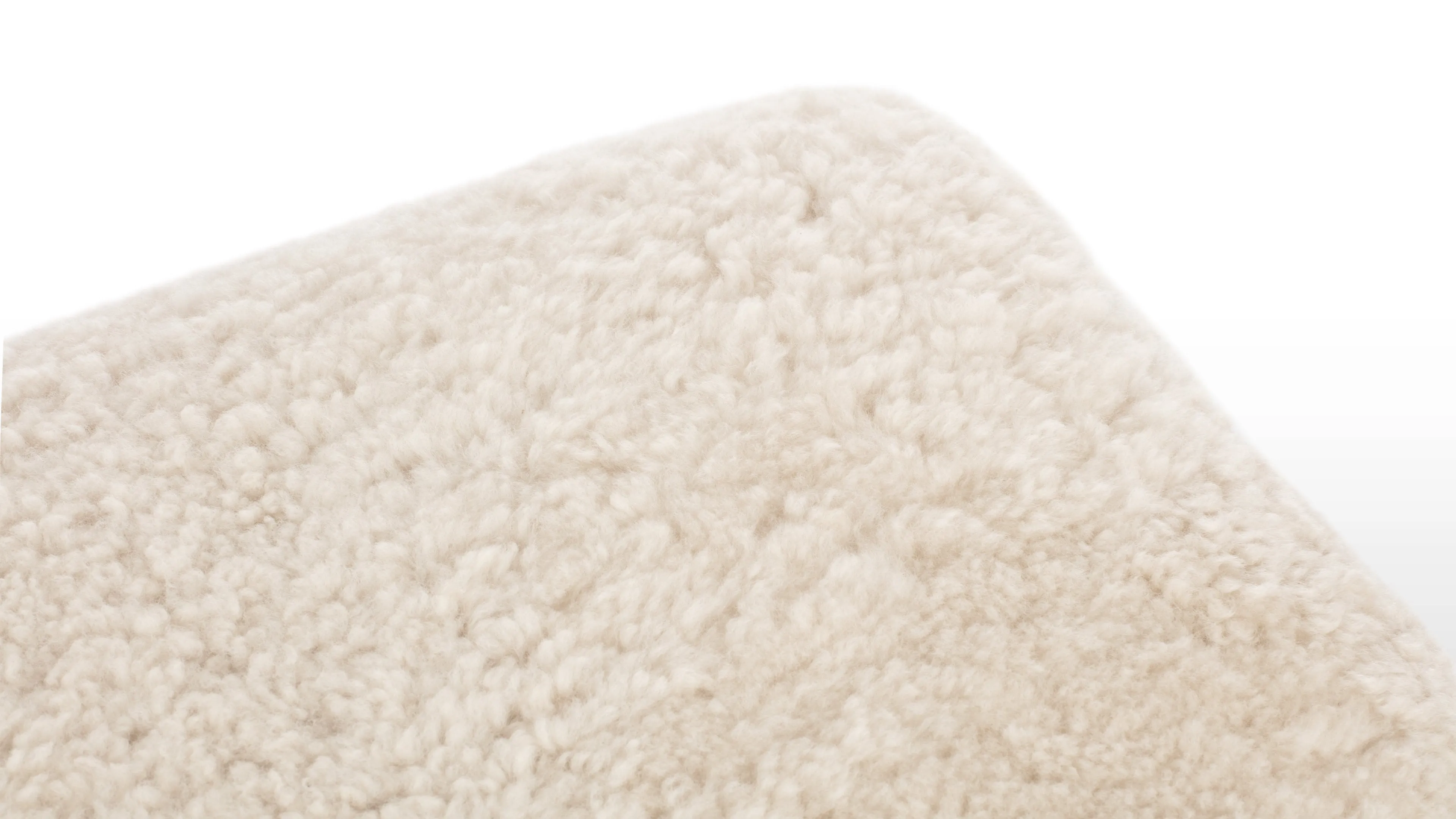 Tired Man - Tired Man Ottoman, Natural Luxe Sheepskin