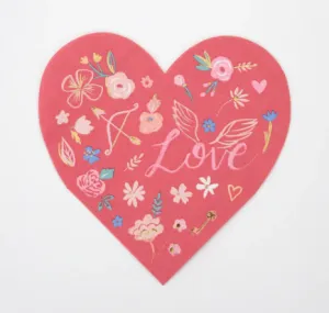 Valentine Heart Diecut Napkins