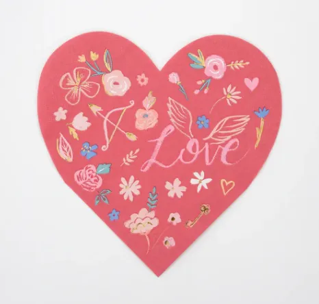 Valentine Heart Diecut Napkins