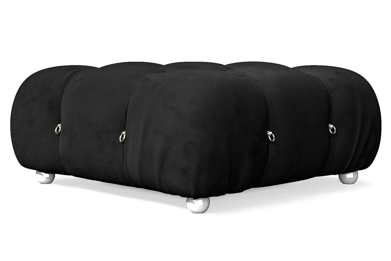 Varese Ottoman Black Velvet Large