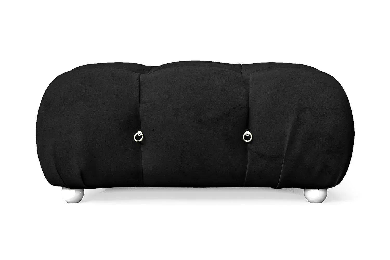 Varese Ottoman Black Velvet Large