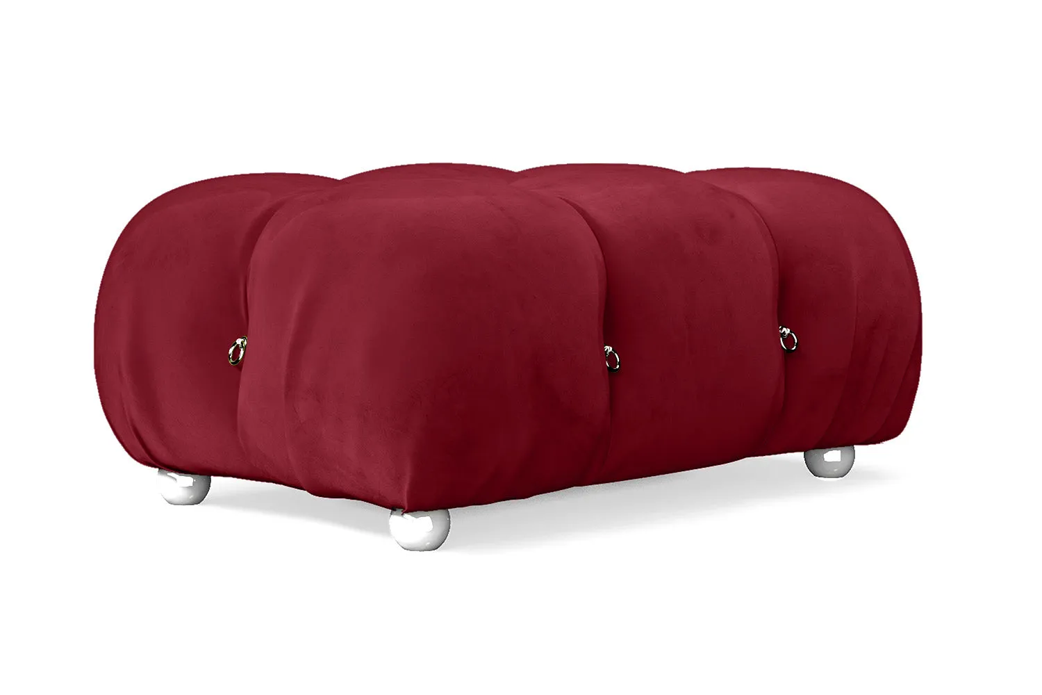 Varese Ottoman Red Velvet Small