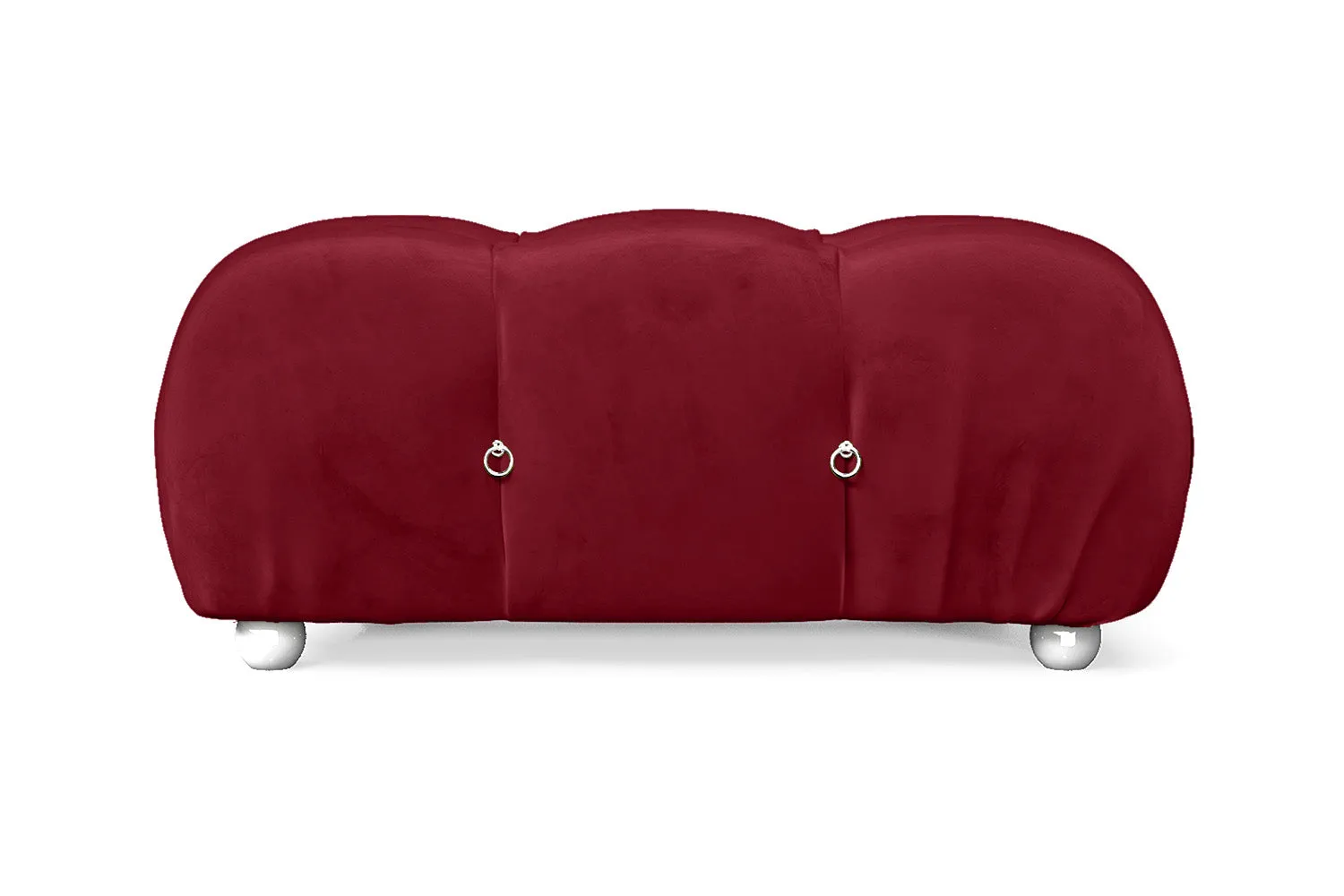 Varese Ottoman Red Velvet Small