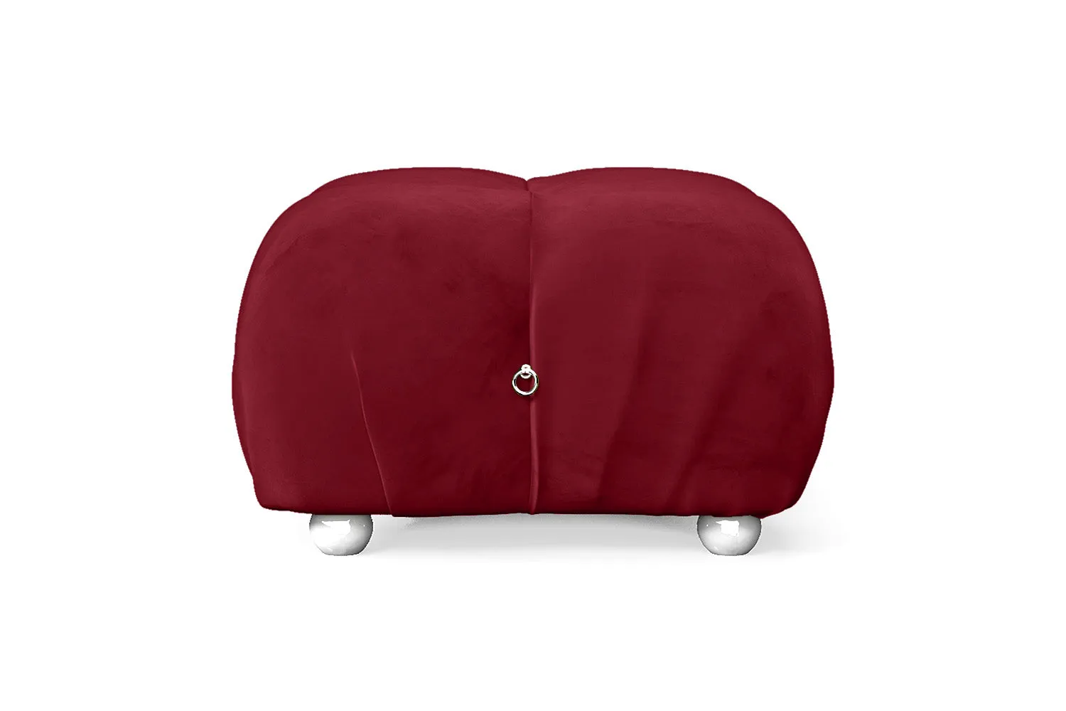 Varese Ottoman Red Velvet Small