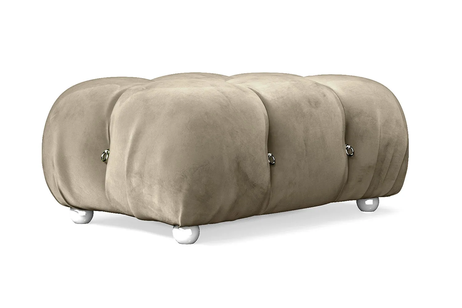 Varese Ottoman Sand Velvet Small