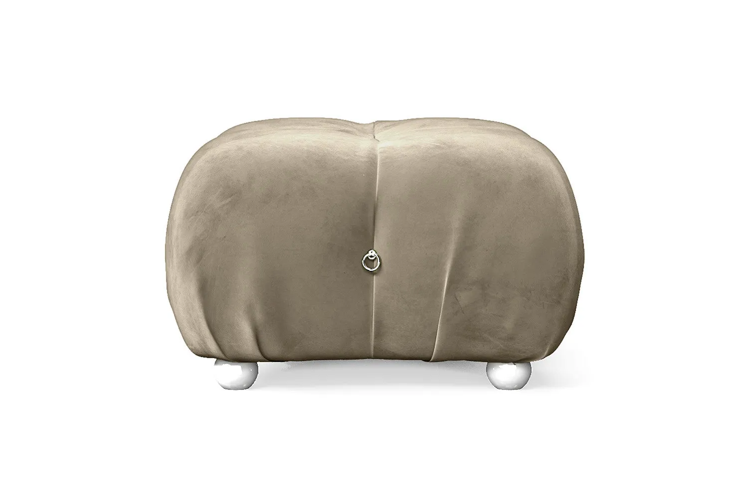 Varese Ottoman Sand Velvet Small