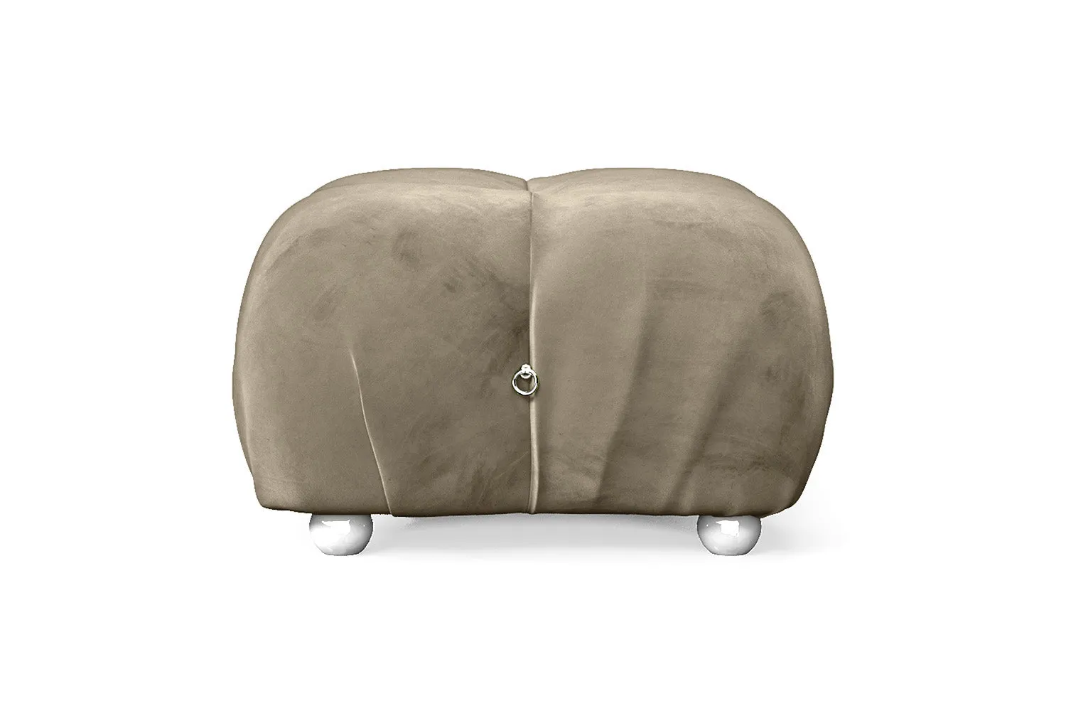 Varese Ottoman Sand Velvet Small