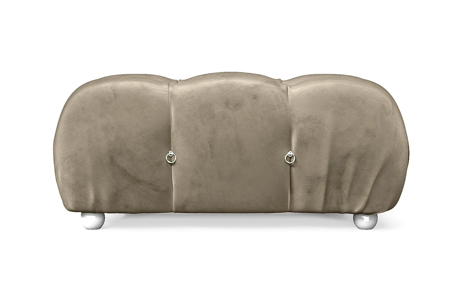 Varese Ottoman Sand Velvet Small