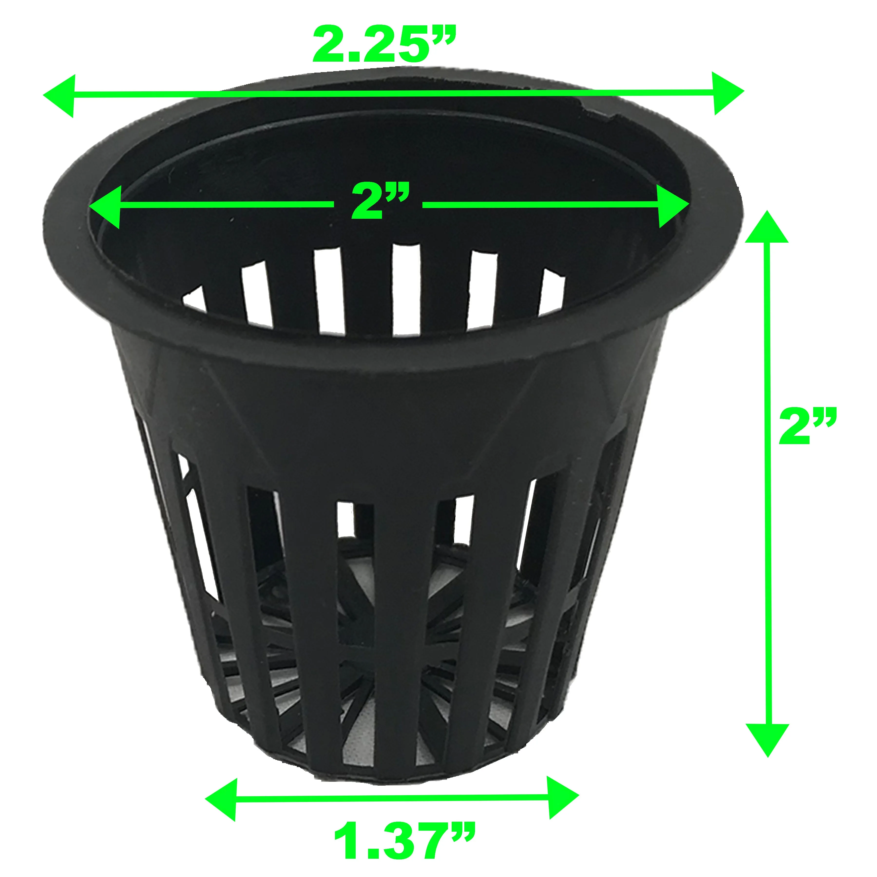 Viagrow Net Pot 2", Black (Case of 72)