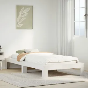 vidaXL Bed Frame without Mattress White 90x190 cm Single Solid Wood Pine