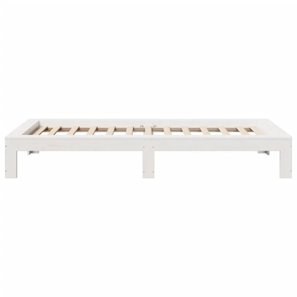 vidaXL Bed Frame without Mattress White 90x190 cm Single Solid Wood Pine