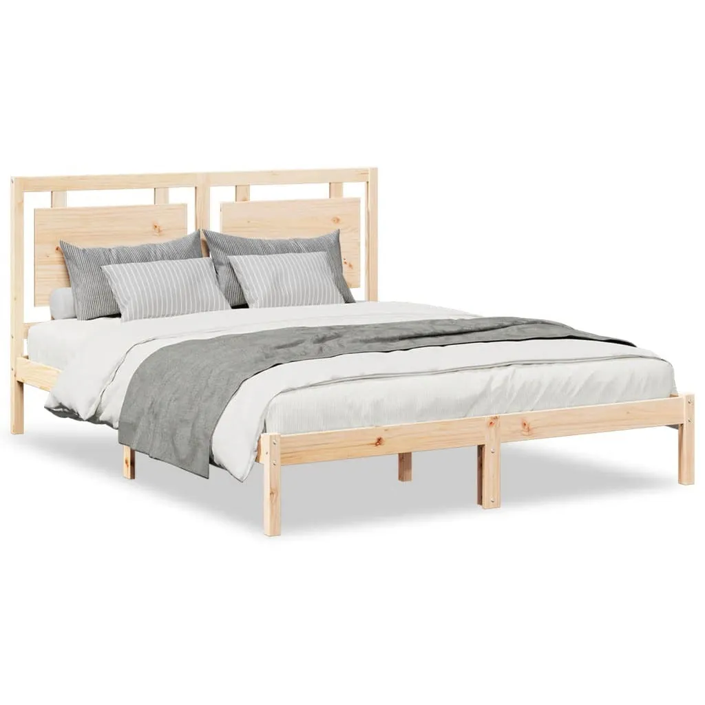 vidaXL Extra Long Bed Frame without Mattress?140x210 cm Solid Wood