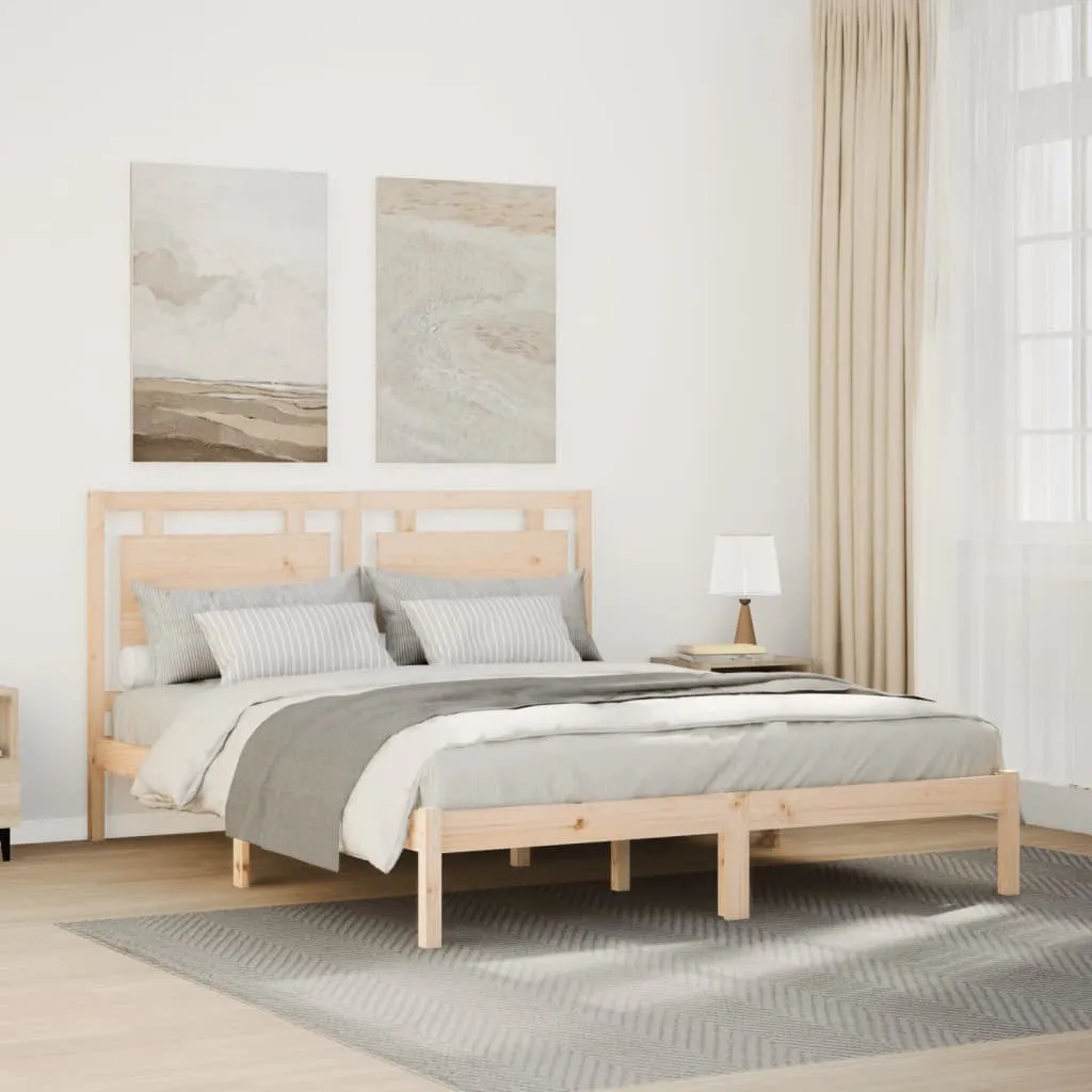 vidaXL Extra Long Bed Frame without Mattress?140x210 cm Solid Wood