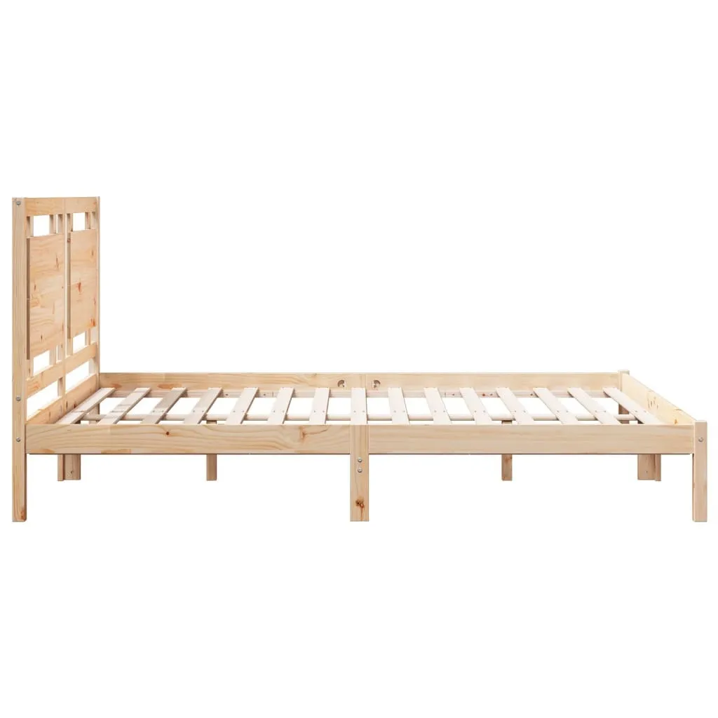 vidaXL Extra Long Bed Frame without Mattress?140x210 cm Solid Wood