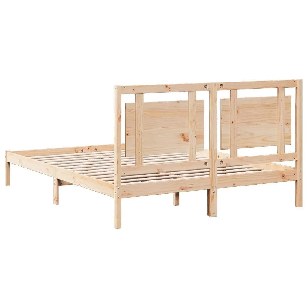 vidaXL Extra Long Bed Frame without Mattress?140x210 cm Solid Wood