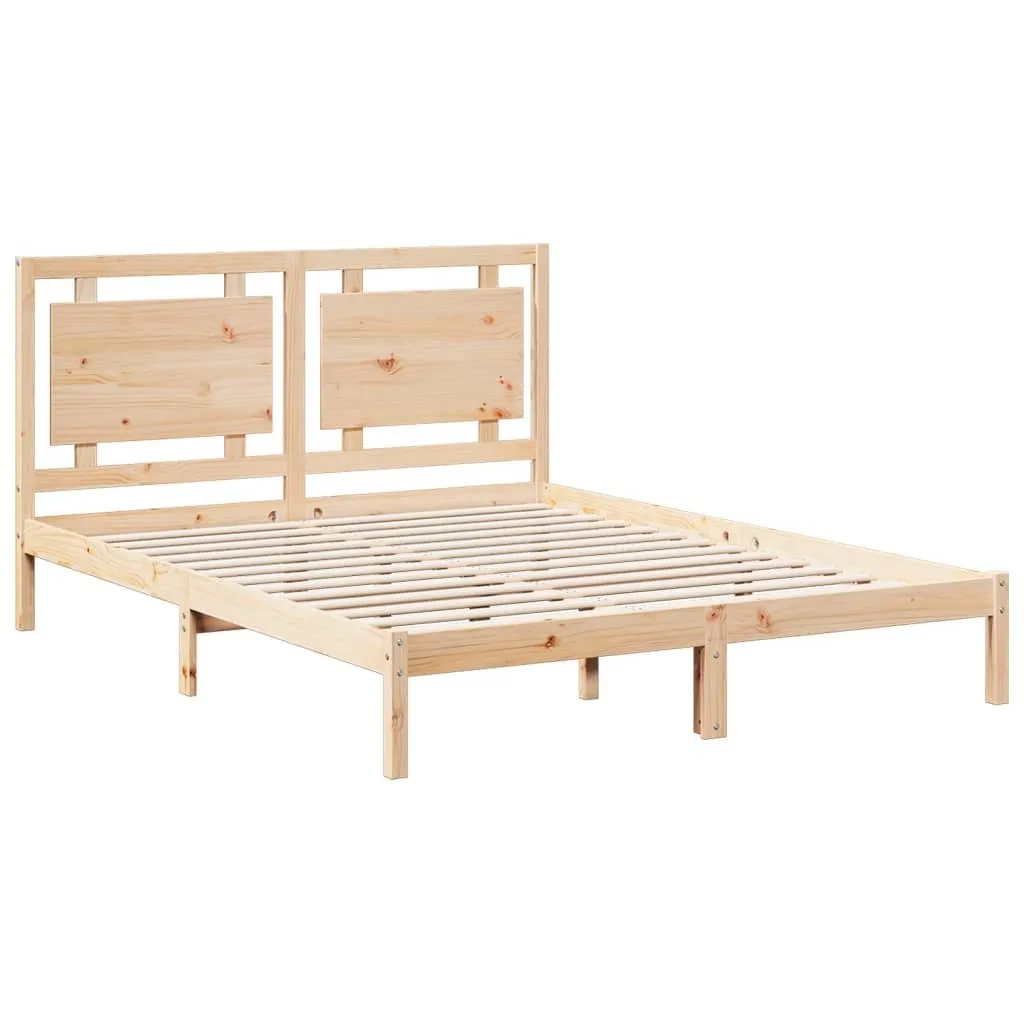 vidaXL Extra Long Bed Frame without Mattress?140x210 cm Solid Wood