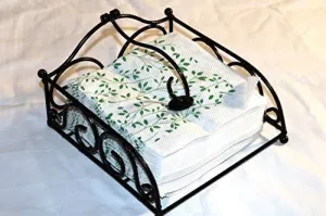 Worthy Shoppee Handmade Iron Napkin Holder for Napkin and Tissue Papers Upto 6 inches